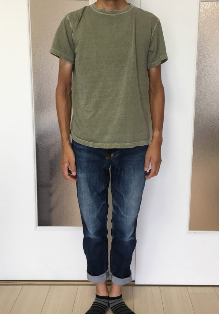 グッドオンTシャツのサイズ感（168cm）